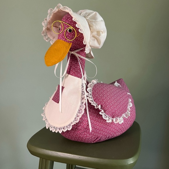 Vintage Other - Mother Goose, Hand Sewn Cottagecore Plush, Fairytale Folk Art Doll